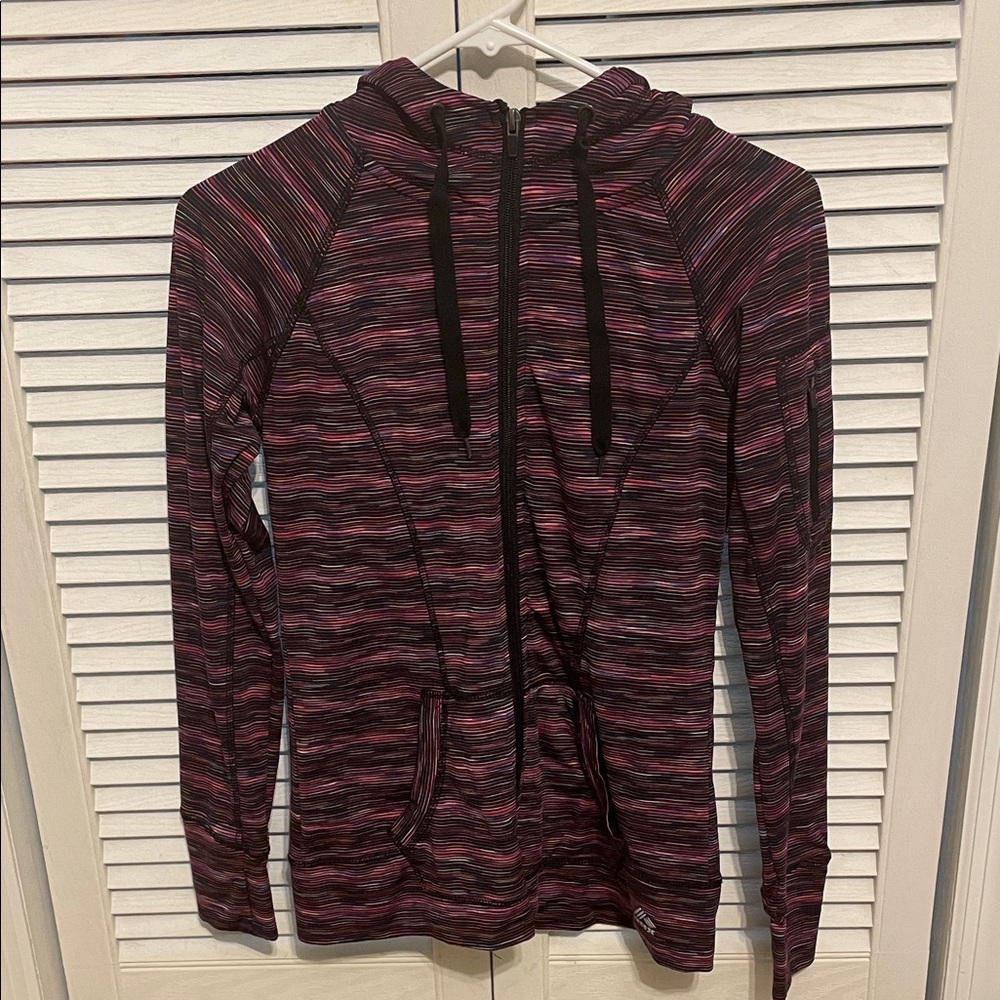 RBX Women's Striped Hoodie - Pink and Black